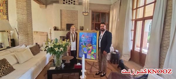  إمبراطورة إيران السابقة تستقبل التشكيلي المغربي سفيان بوكرين